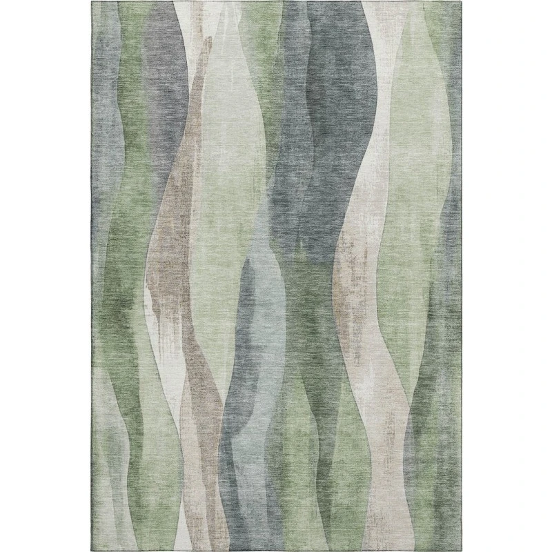 Addison Mayfield Green AMF1989 - 8ft. Round Rug