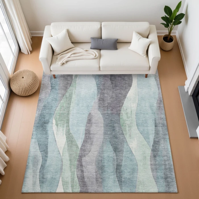 Addison Mayfield Teal AMF1989 2ft. 3in. x 7ft. 6in. Rect. Rug