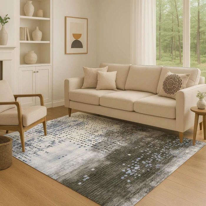 Addison Mayfield Blue AMF1995 - 8ft. Round Rug