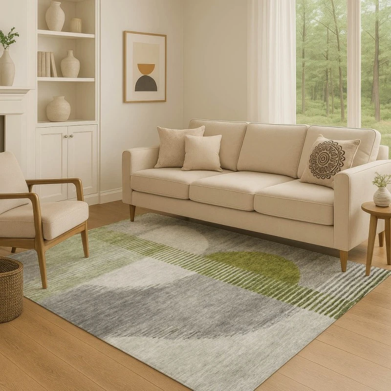 Addison Mayfield Green AMF2001 - 8ft. Round Rug