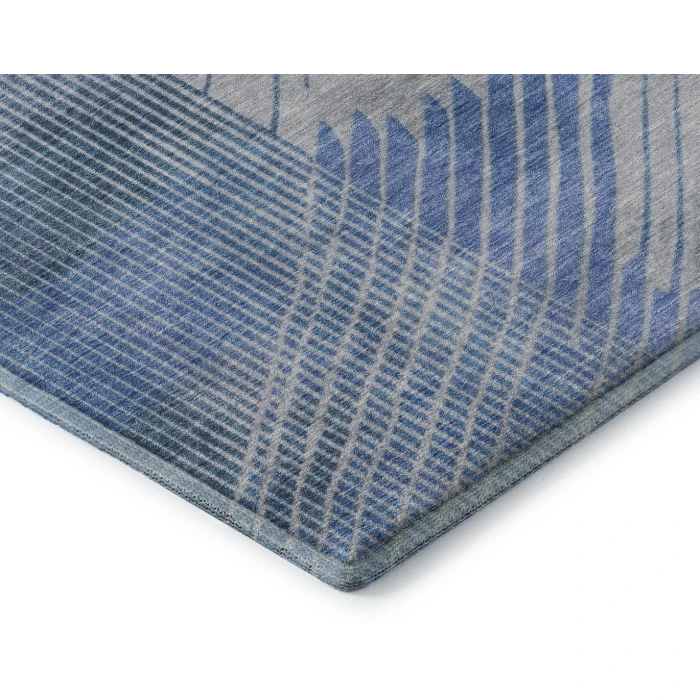 Addison Mayfield Blue AMF2003 - 8ft. Round Rug
