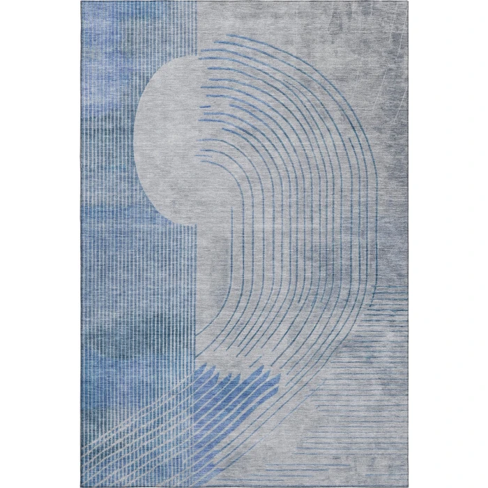 Addison Mayfield Blue AMF2003 - 8ft. Round Rug