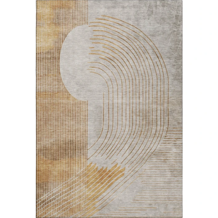 Addison Mayfield Gold AMF2003 - 8ft. Round Rug