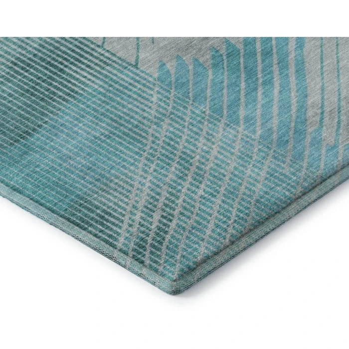Addison Mayfield Teal AMF2003 - 8ft. Round Rug