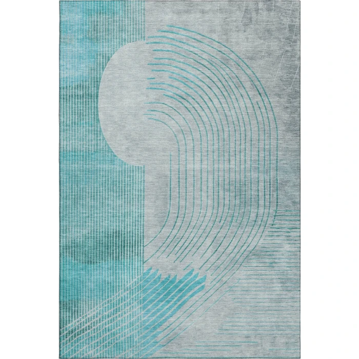 Addison Mayfield Teal AMF2003 - 8ft. Round Rug