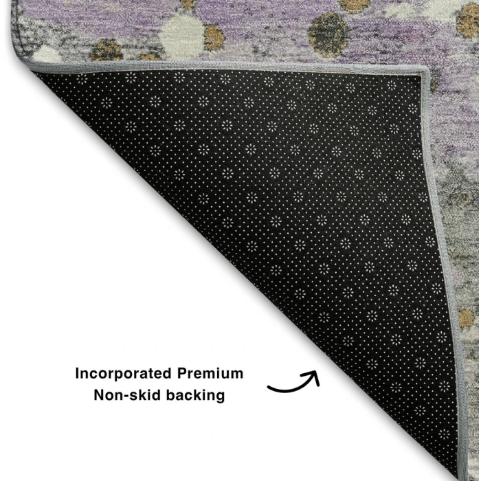 Addison Mayfield Purple AMF2007 - 8ft. Round Rug