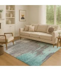 Addison Mayfield Teal AMF2010 - 8ft. Round Rug