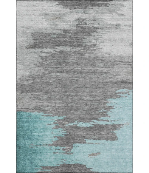 Addison Mayfield Teal AMF2010 - 8ft. Round Rug