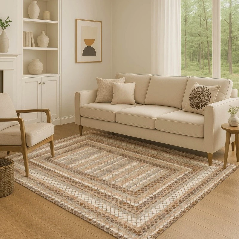 Addison Mayfield Brown AMF2011 - 8ft. Round Rug
