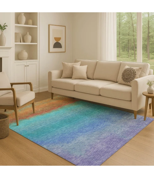 Addison Mayfield Teal AMF2012 5ft. x 7ft. 6in. Rect. Rug