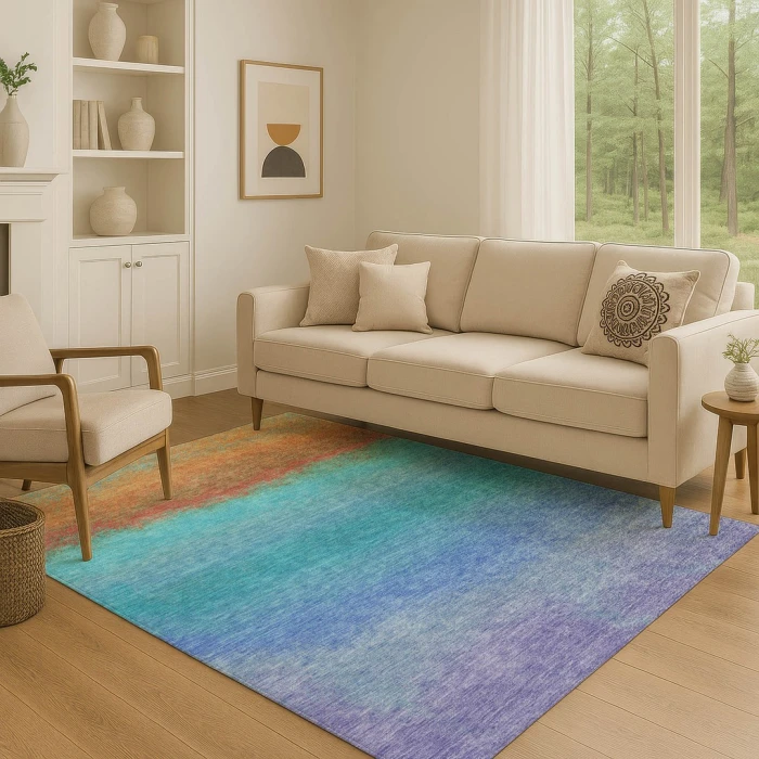 Addison Mayfield Teal AMF2012 2ft. 3in. x 7ft. 6in. Rect. Rug