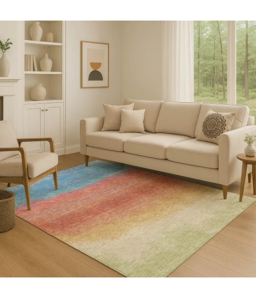 Addison Mayfield Orange AMF2012 - 8ft. Round Rug