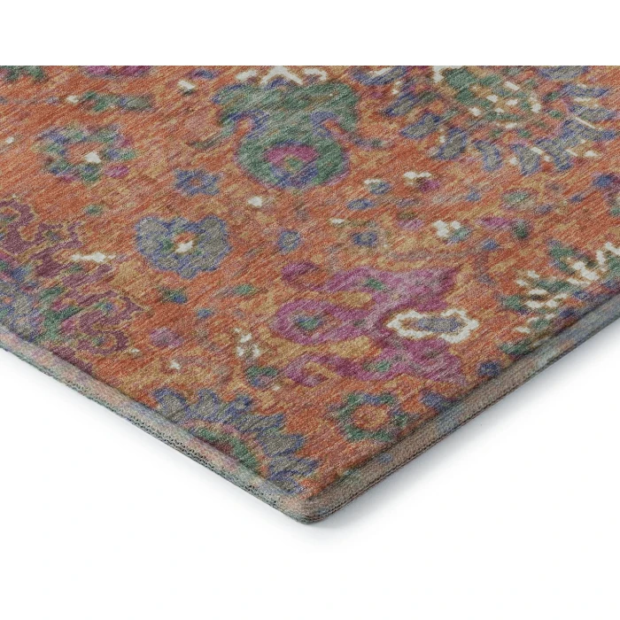Addison Mayfield Orange AMF2013 - 8ft. Round Rug