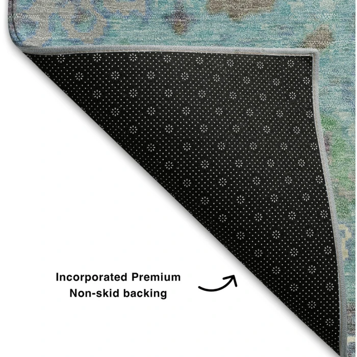 Addison Mayfield Teal AMF2013 - 8ft. Round Rug