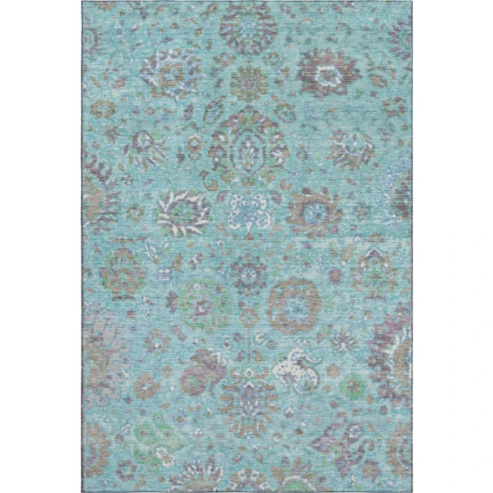 Addison Mayfield Teal AMF2013 - 8ft. Round Rug