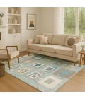 Addison Mayfield Teal AMF2014 - 8ft. Round Rug