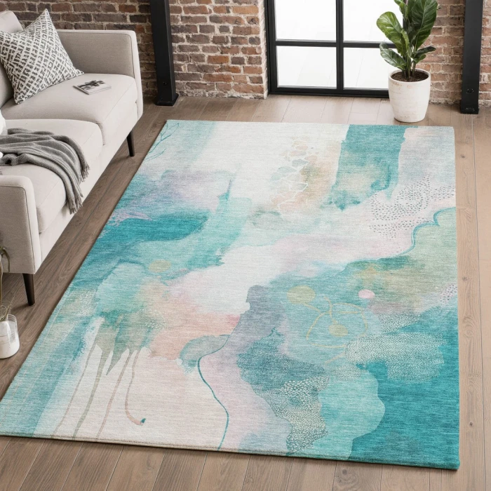 Addison Mayfield Teal AMF2019 2ft. 3in. x 7ft. 6in. Rect. Rug