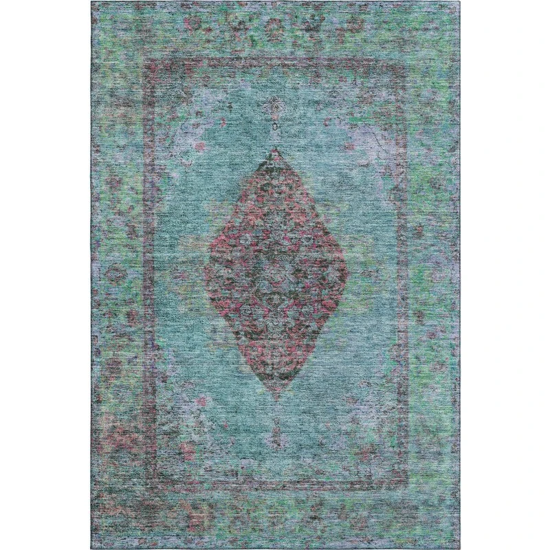 Addison Mayfield Teal AMF2021 - 8ft. Round Rug