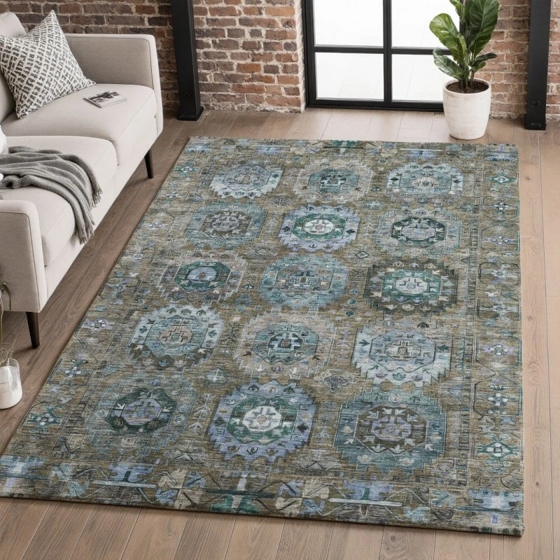 Addison Mayfield Brown AMF2024 - 8ft. Round Rug