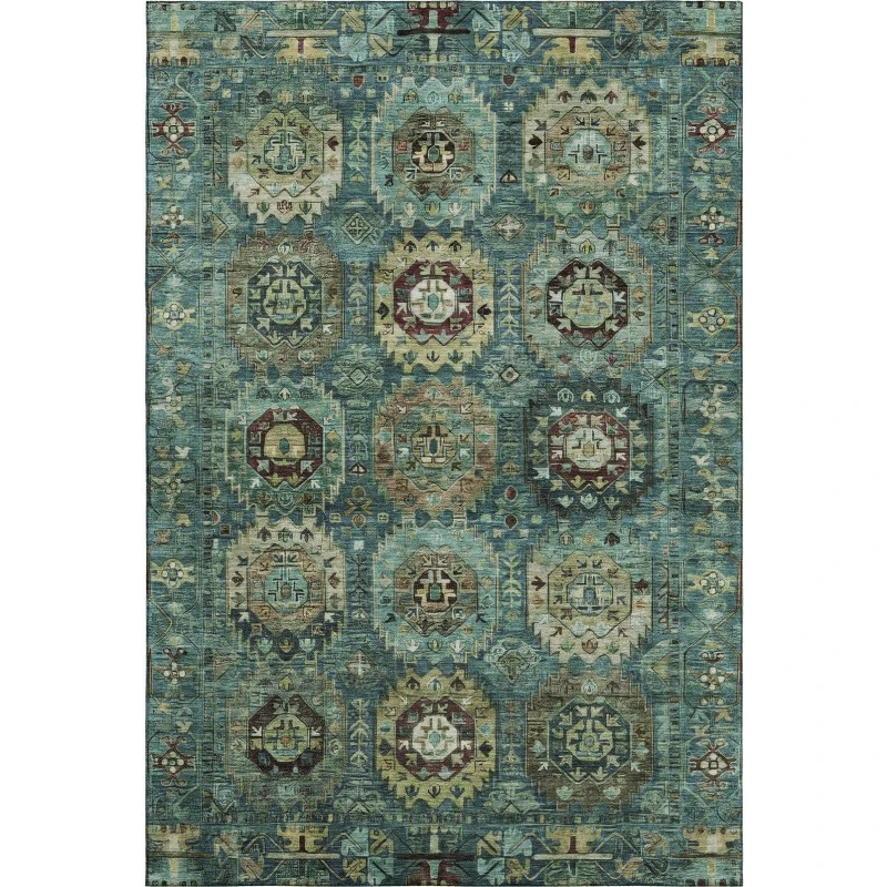 Addison Mayfield Teal AMF2024 - 8ft. Round Rug
