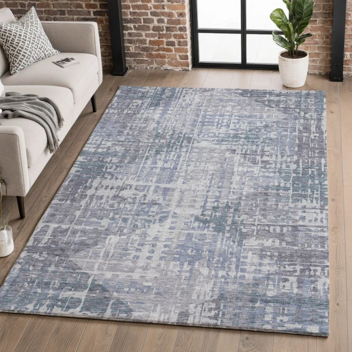 Addison Mayfield Blue AMF2026 - 8ft. Round Rug