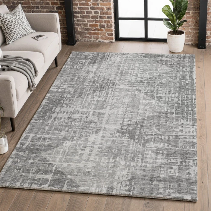 Addison Mayfield Gray AMF2026 - 8ft. Round Rug