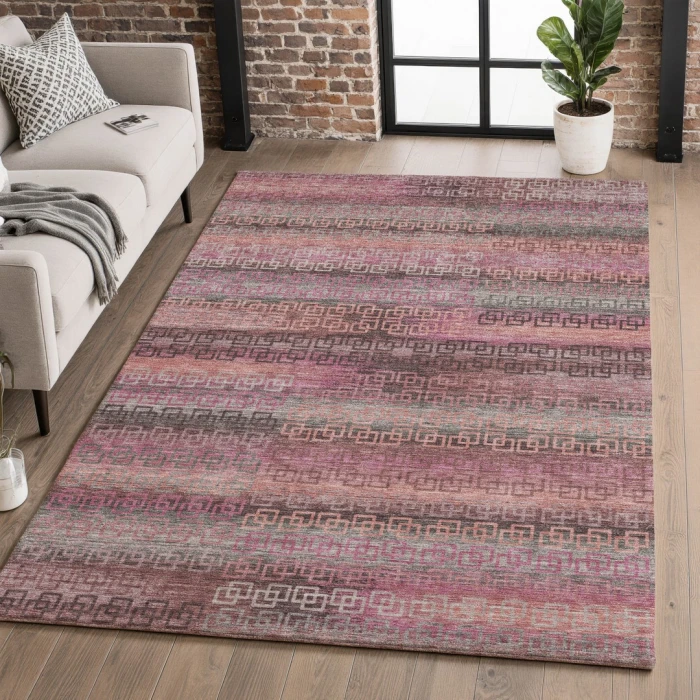 Addison Mayfield Pink AMF2029 - 8ft. Round Rug
