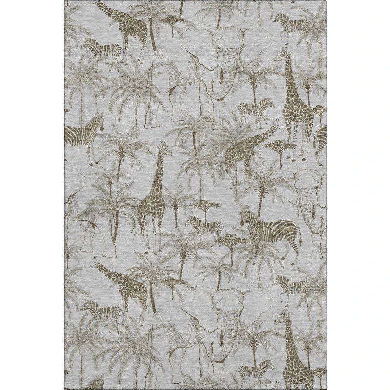 Addison Mayfield Gray AMF202 - 8ft. Round Rug