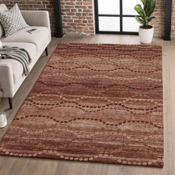 Addison Mayfield Orange AMF2031 - 8ft. Round Rug