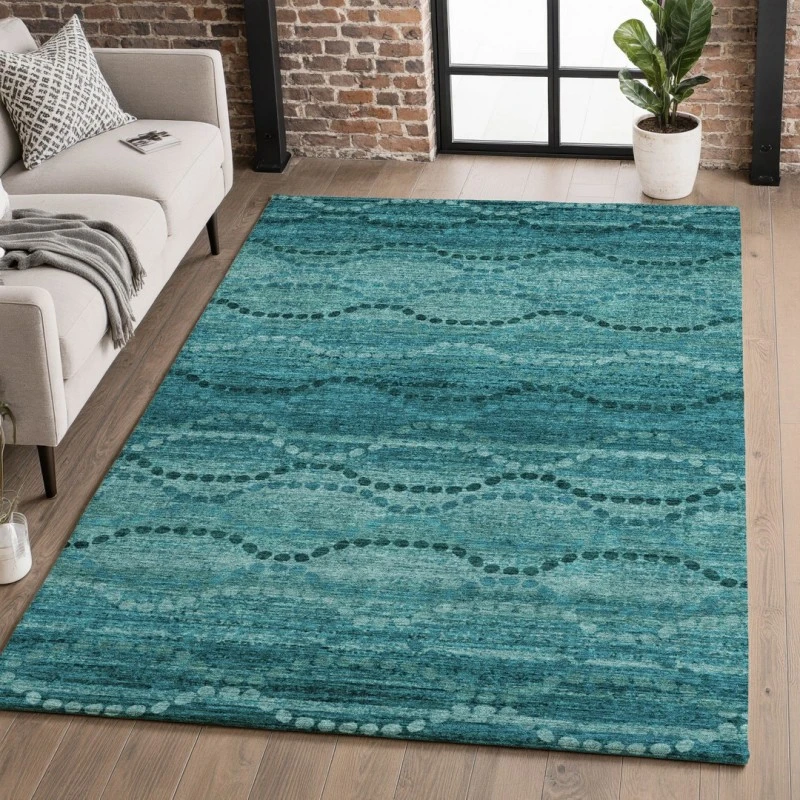 Addison Mayfield Teal AMF2031 - 8ft. Round Rug