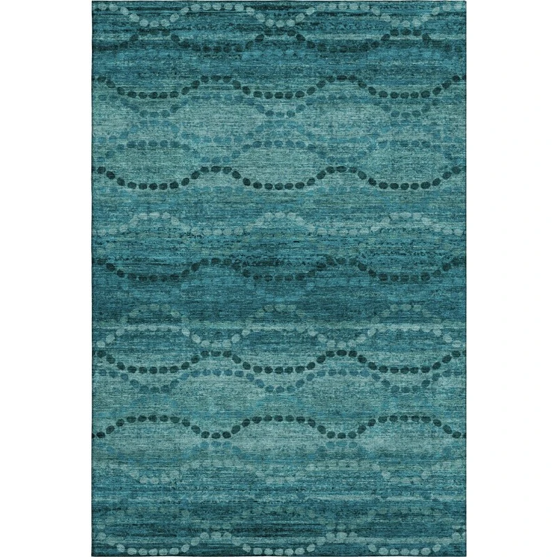 Addison Mayfield Teal AMF2031 - 8ft. Round Rug