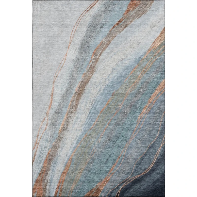 Addison Mayfield Blue AMF2036 - 8ft. Round Rug