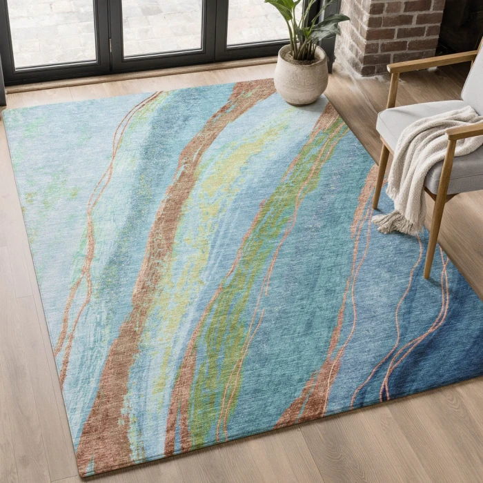 Addison Mayfield Blue AMF2037 9ft. x 12ft. Rect. Rug