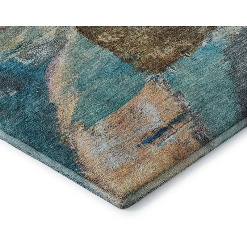 Addison Mayfield Teal AMF2039 - 8ft. Round Rug