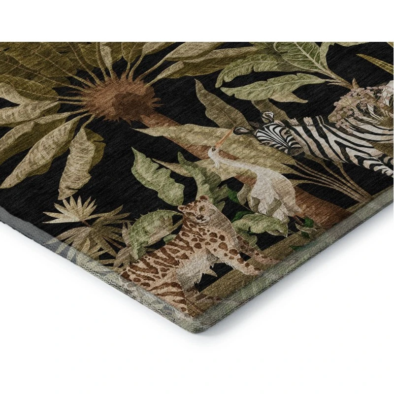Addison Mayfield Black AMF203 - 8ft. Round Rug
