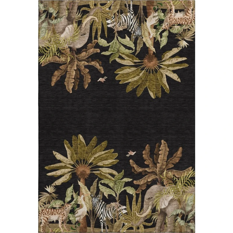 Addison Mayfield Black AMF203 - 8ft. Round Rug