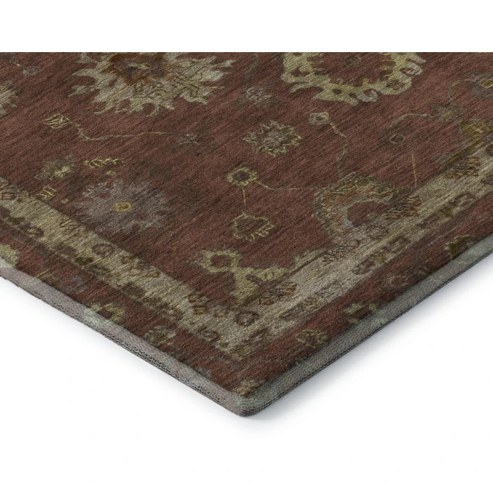 Addison Mayfield Orange AMF2045 - 8ft. Round Rug