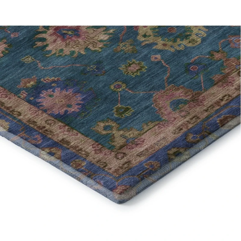 Addison Mayfield Teal AMF2046 - 8ft. Round Rug