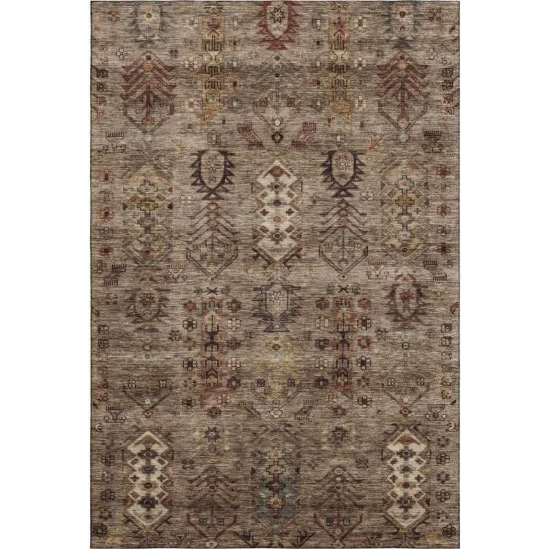 Addison Mayfield Brown AMF2047 - 8ft. Round Rug