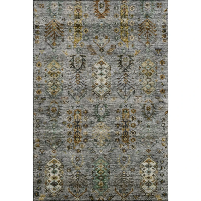 Addison Mayfield Gray AMF2047 - 8ft. Round Rug