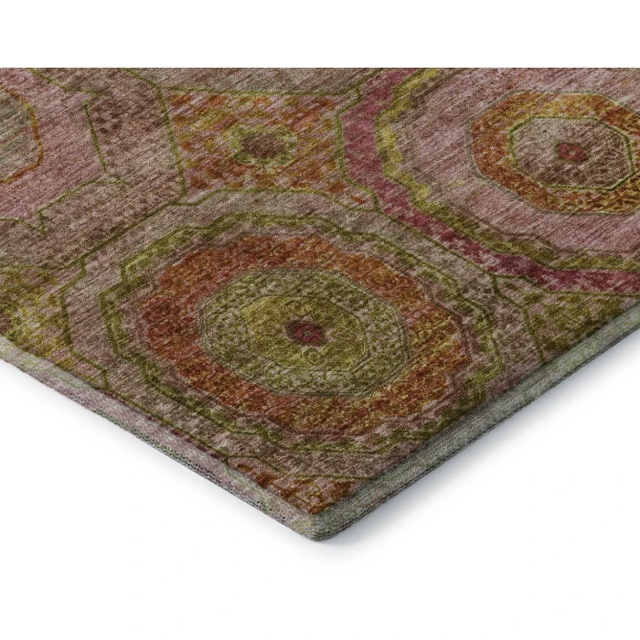 Addison Mayfield Orange AMF2049 - 8ft. Round Rug