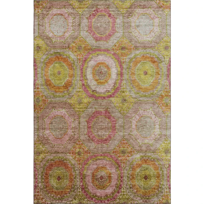 Addison Mayfield Orange AMF2049 - 8ft. Round Rug