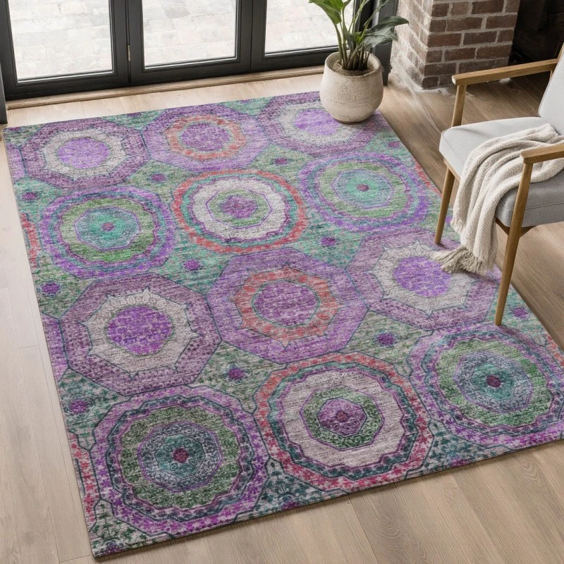 Addison Mayfield Purple AMF2049 8ft. x 10ft. Rect. Rug