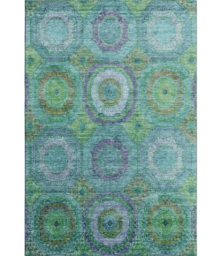 Addison Mayfield Teal AMF2049 - 8ft. Round Rug