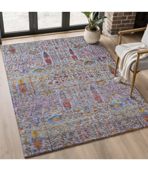 Addison Mayfield Blue AMF2053 - 8ft. Round Rug
