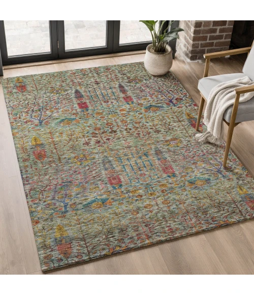 Addison Mayfield Green AMF2053 2ft. 3in. x 7ft. 6in. Rect. Rug
