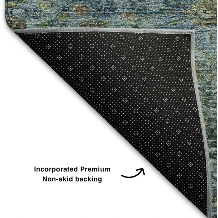 Addison Mayfield Teal AMF2053 - 8ft. Round Rug