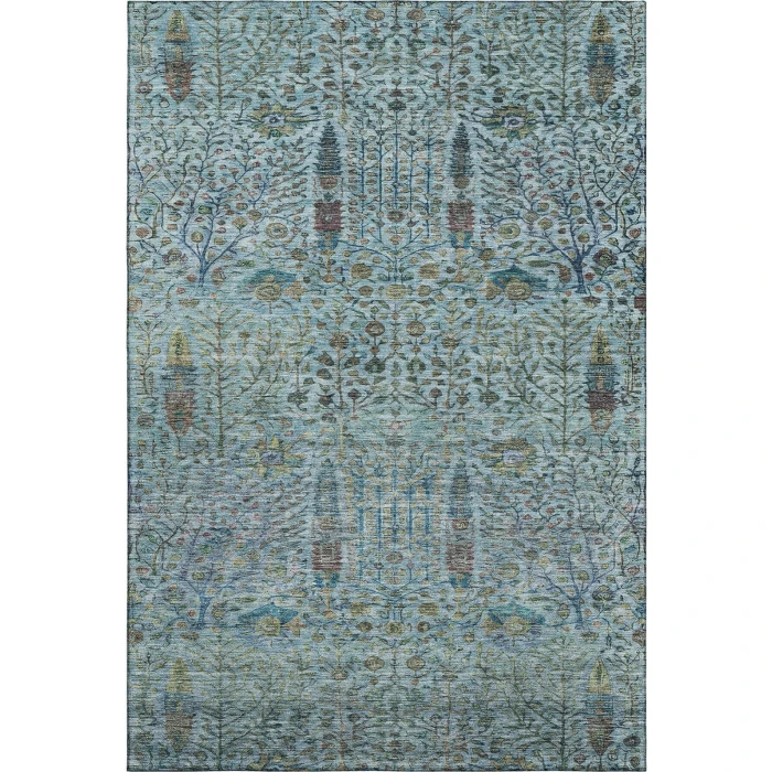Addison Mayfield Teal AMF2053 - 8ft. Round Rug
