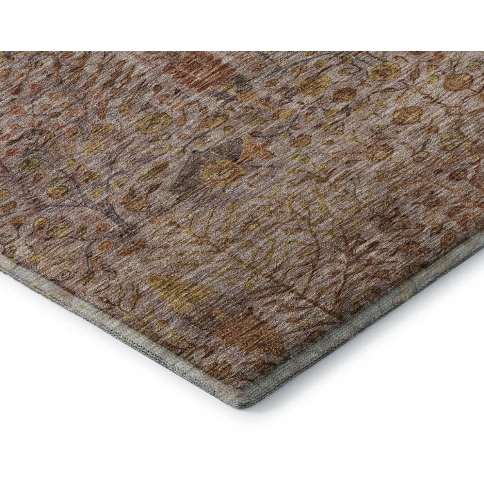 Addison Mayfield Orange AMF2053 - 8ft. Round Rug