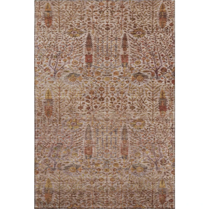 Addison Mayfield Orange AMF2053 - 8ft. Round Rug
